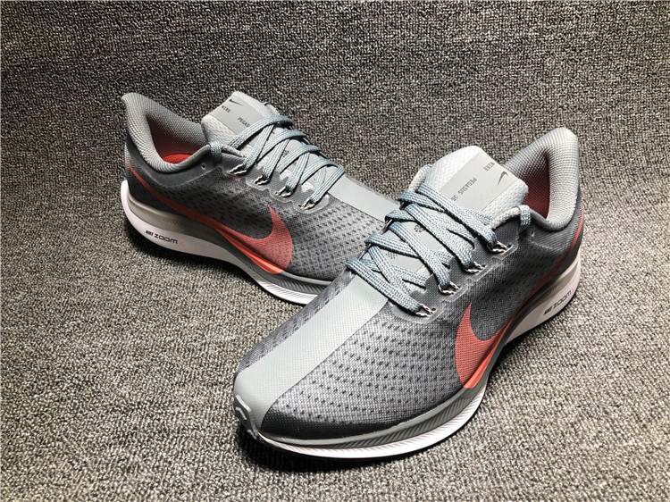 Men Nike Zoom Pegasus Turbo Grey Red Running Shoes